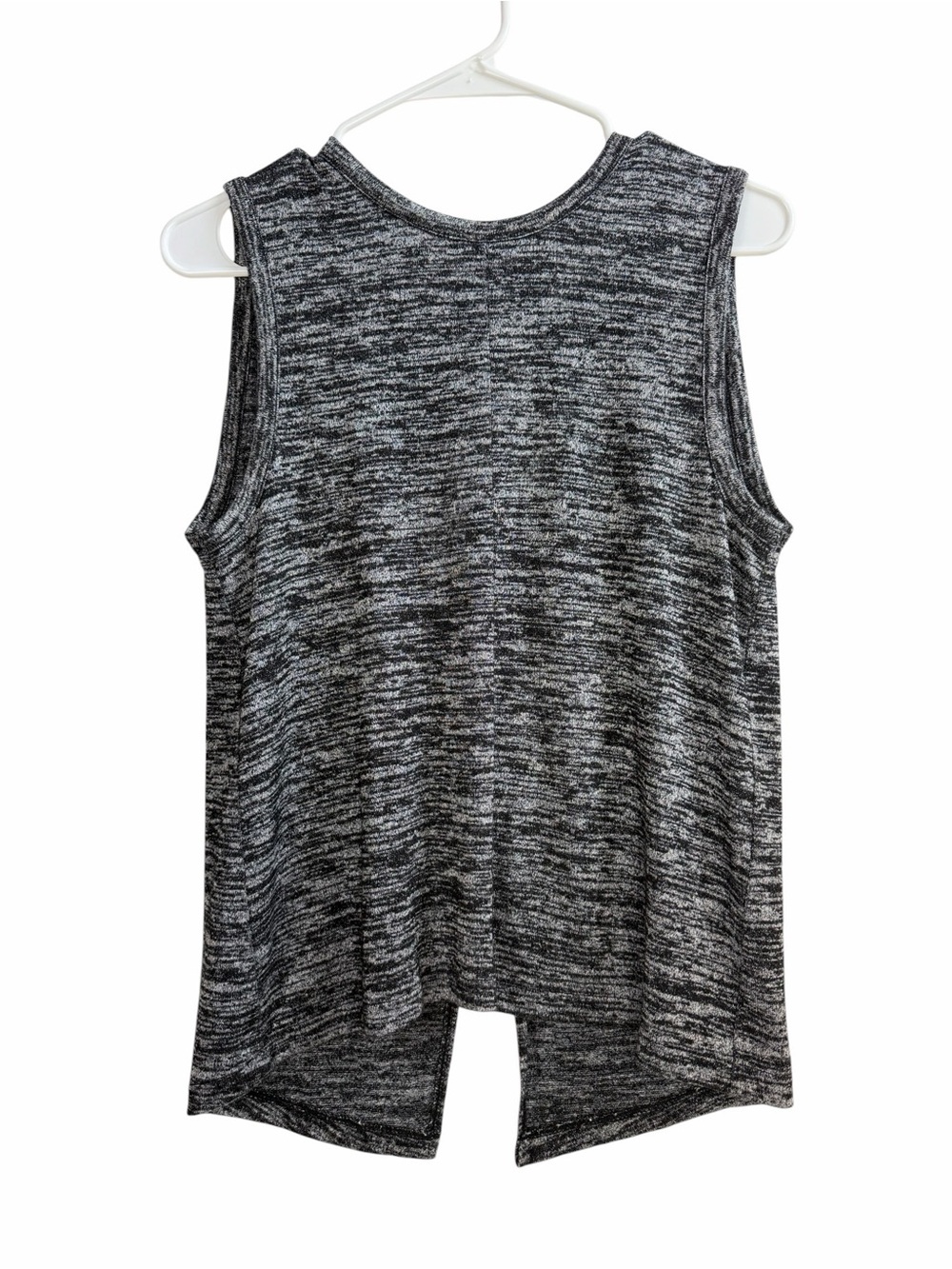 Rag & Bone/JEAN Open Back Knit Tank Top Gray/Black Size Small